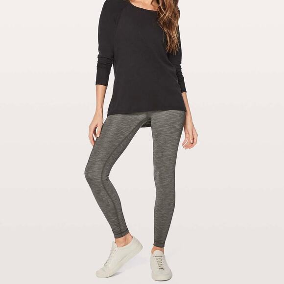 LULULEMON Wunder Under High Rise Tight Leggings Heathered Black 8 - Picture 10 of 10